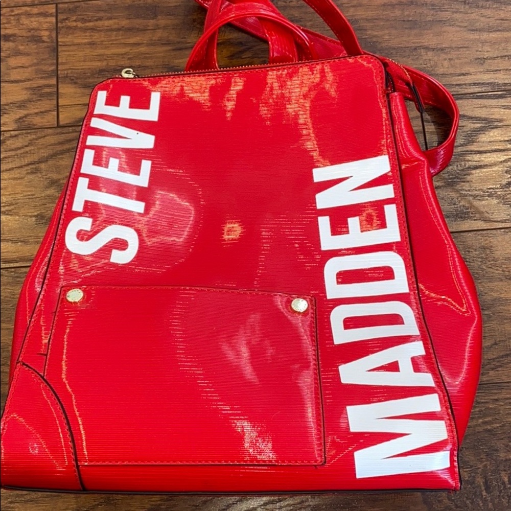 Steve Madden red backpack